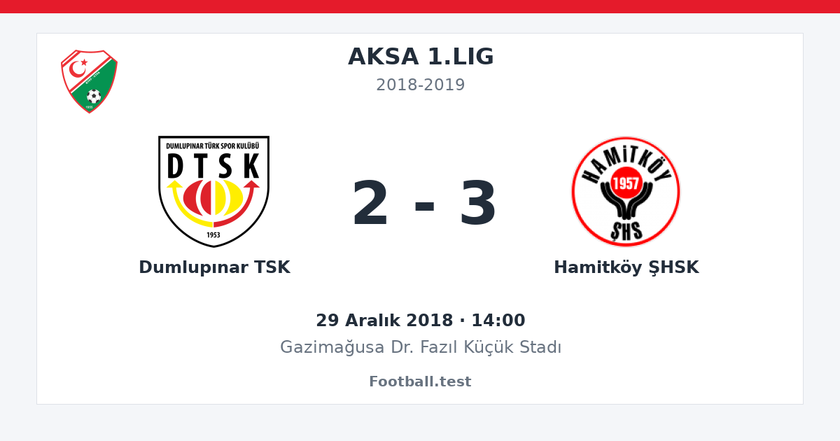Dumlupınar TSK - Hamitköy ŞHSK 2 - 3 paylaşım kartı