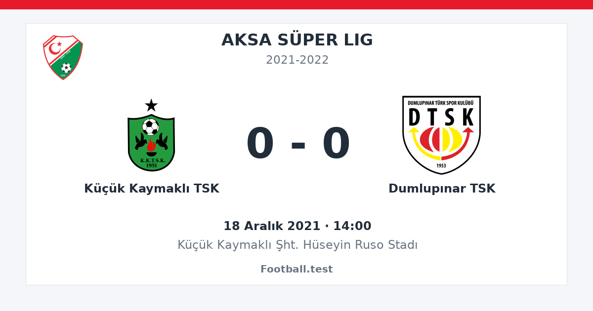 Küçük Kaymaklı TSK - Dumlupınar TSK 0 - 0 paylaşım kartı