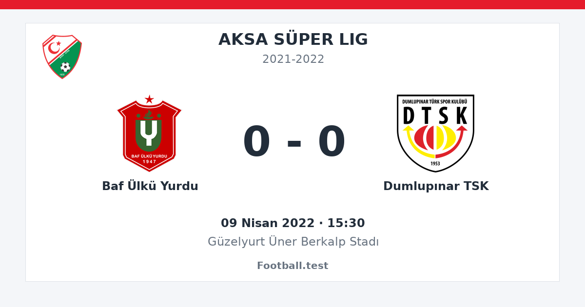 Baf Ülkü Yurdu - Dumlupınar TSK 0 - 0 paylaşım kartı