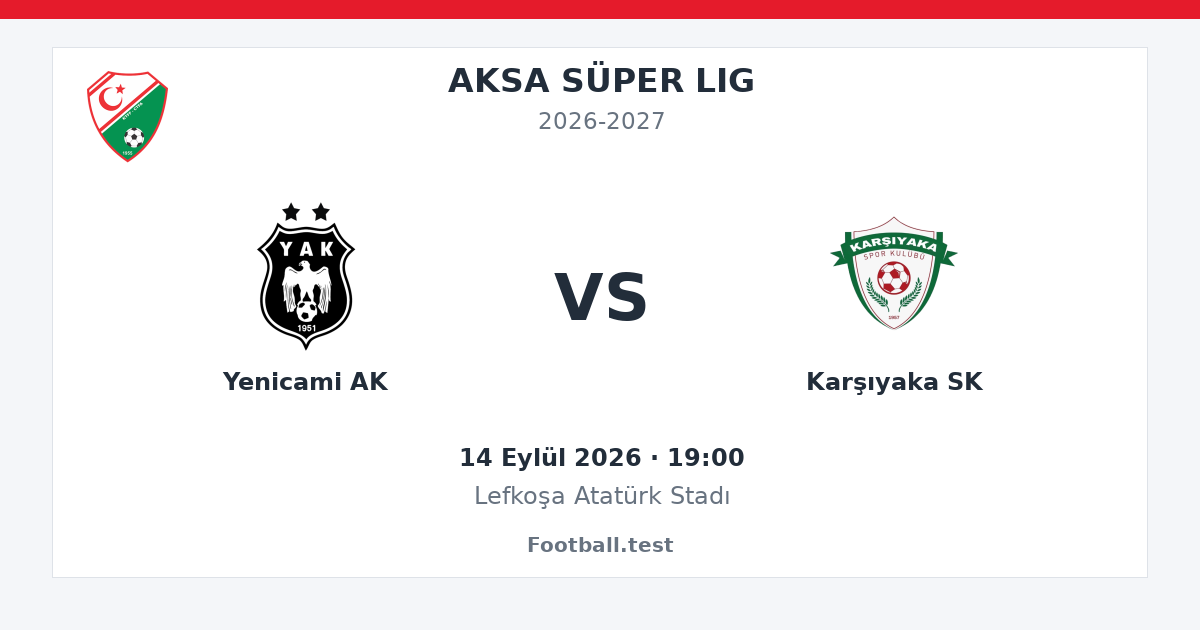 Yenicami AK - Karşıyaka SK paylaşım kartı