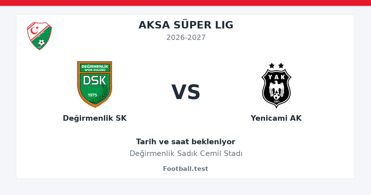 Değirmenlik SK - Yenicami AK paylaşım kartı
