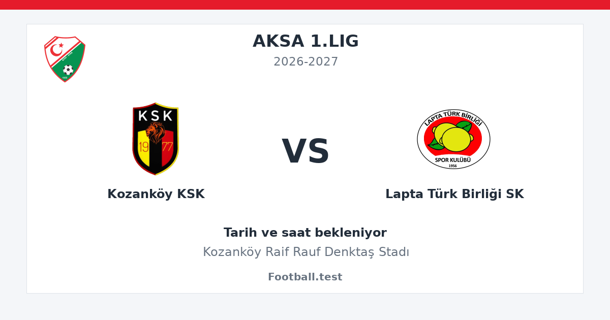 Kozanköy KSK - Lapta Türk Birliği SK paylaşım kartı