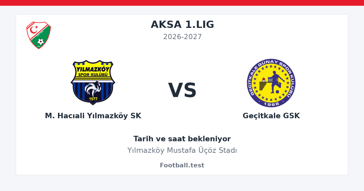 M. Hacıali Yılmazköy SK - Geçitkale GSK paylaşım kartı