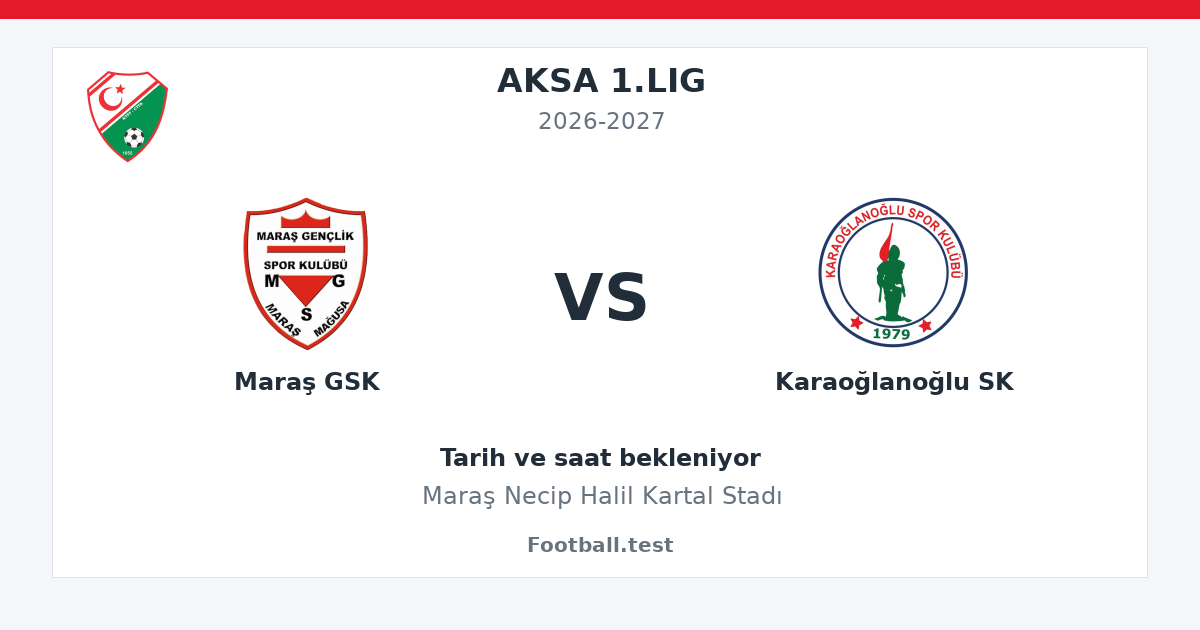 Maraş GSK - Karaoğlanoğlu SK paylaşım kartı
