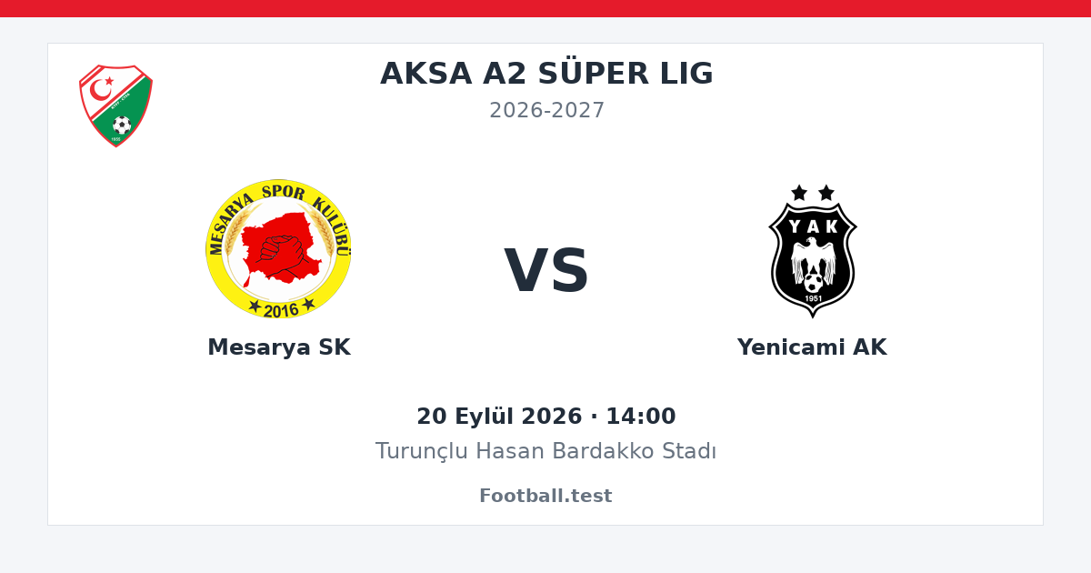Mesarya SK - Yenicami AK paylaşım kartı