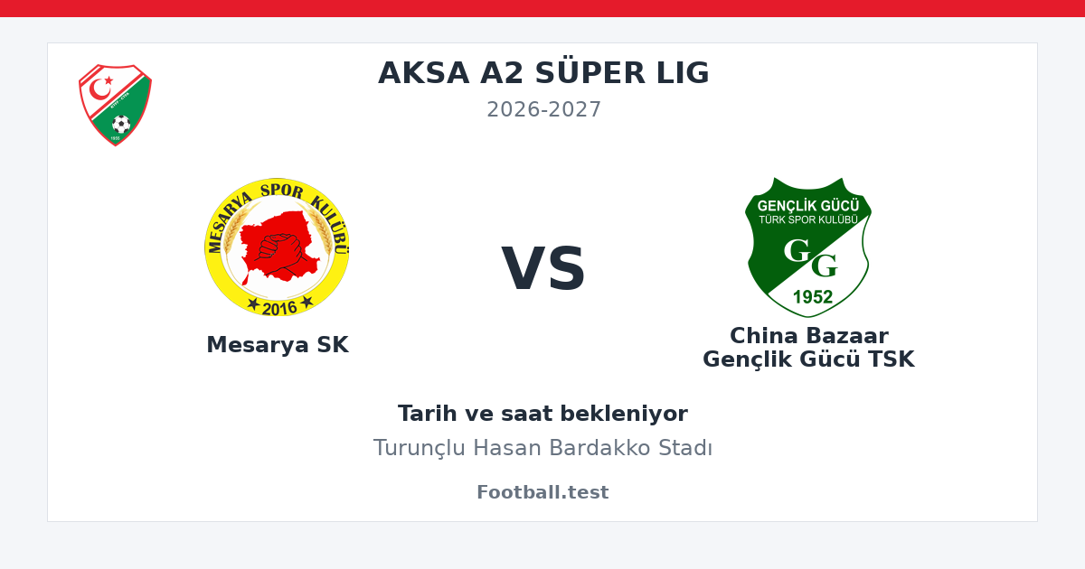 Mesarya SK - China Bazaar Gençlik Gücü TSK paylaşım kartı