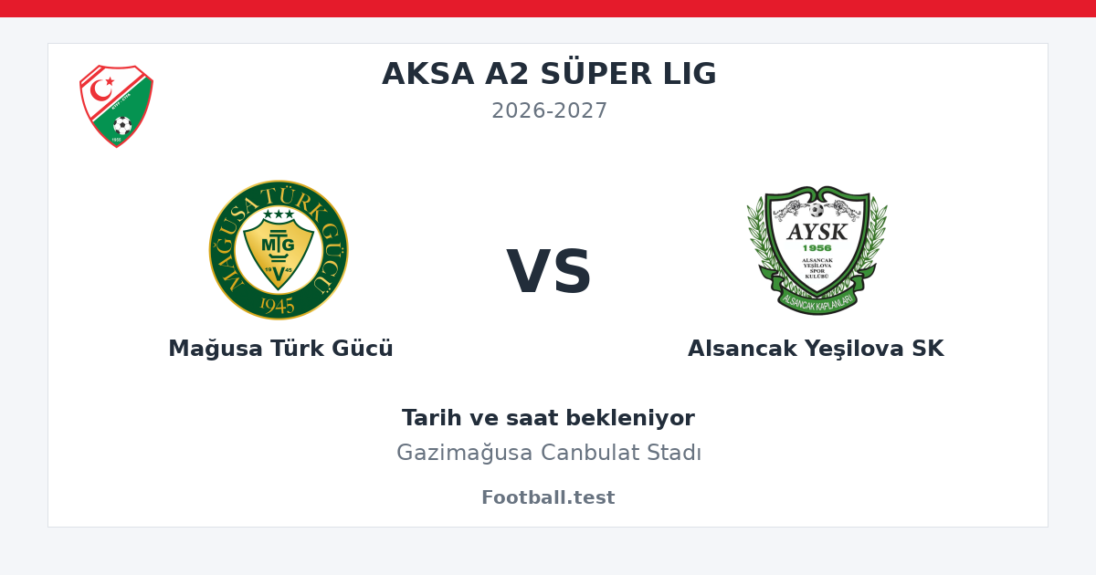 Mağusa Türk Gücü - Alsancak Yeşilova SK paylaşım kartı