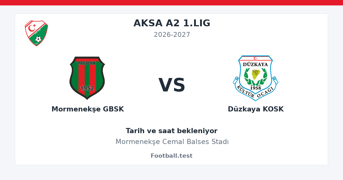 Mormenekşe GBSK - Düzkaya KOSK paylaşım kartı