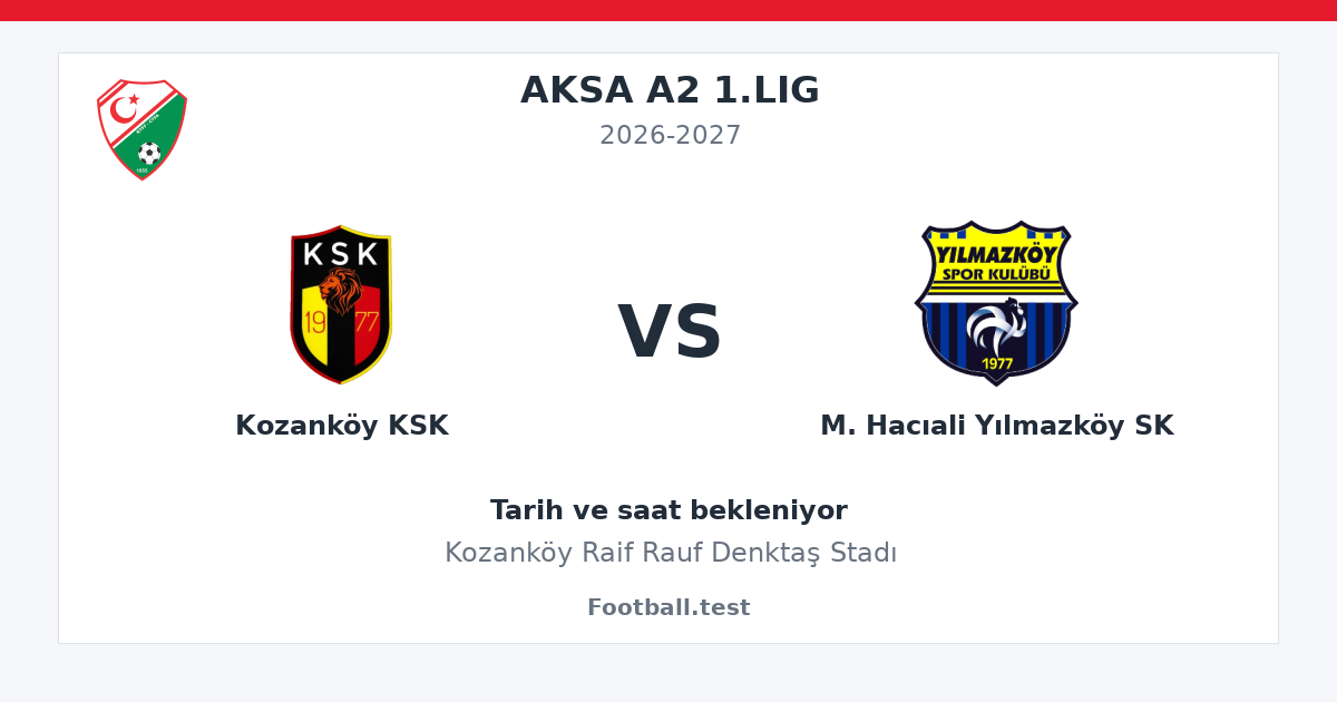 Kozanköy KSK - M. Hacıali Yılmazköy SK paylaşım kartı