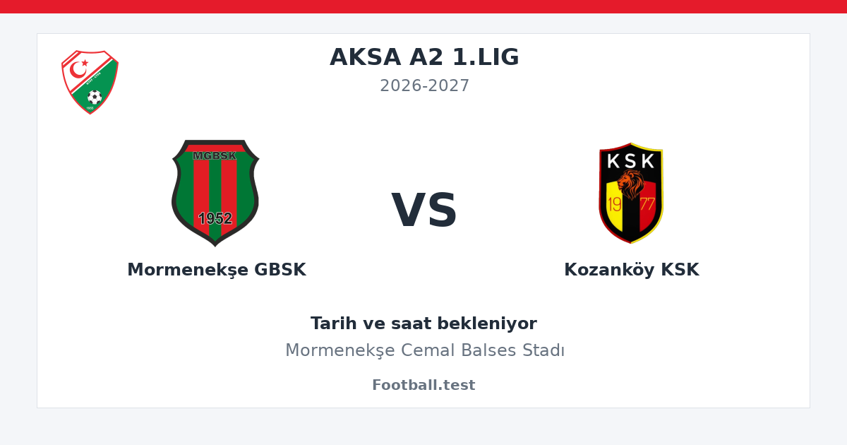 Mormenekşe GBSK - Kozanköy KSK paylaşım kartı