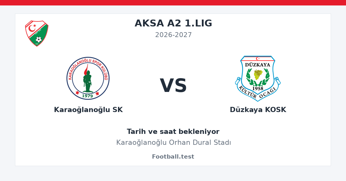 Karaoğlanoğlu SK - Düzkaya KOSK paylaşım kartı