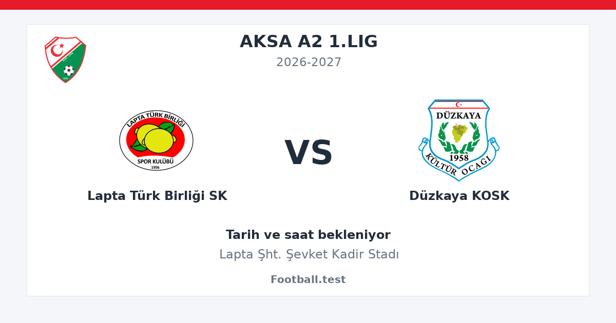 Lapta Türk Birliği SK - Düzkaya KOSK paylaşım kartı