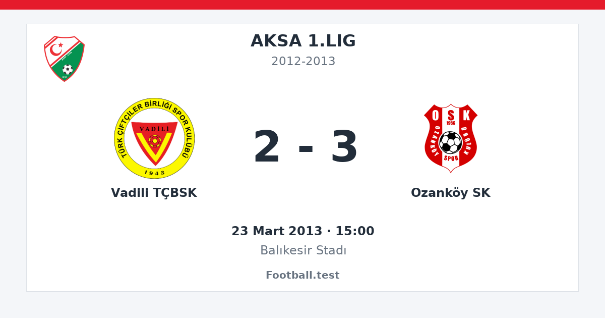 Vadili TÇBSK - Ozanköy SK 2 - 3 paylaşım kartı