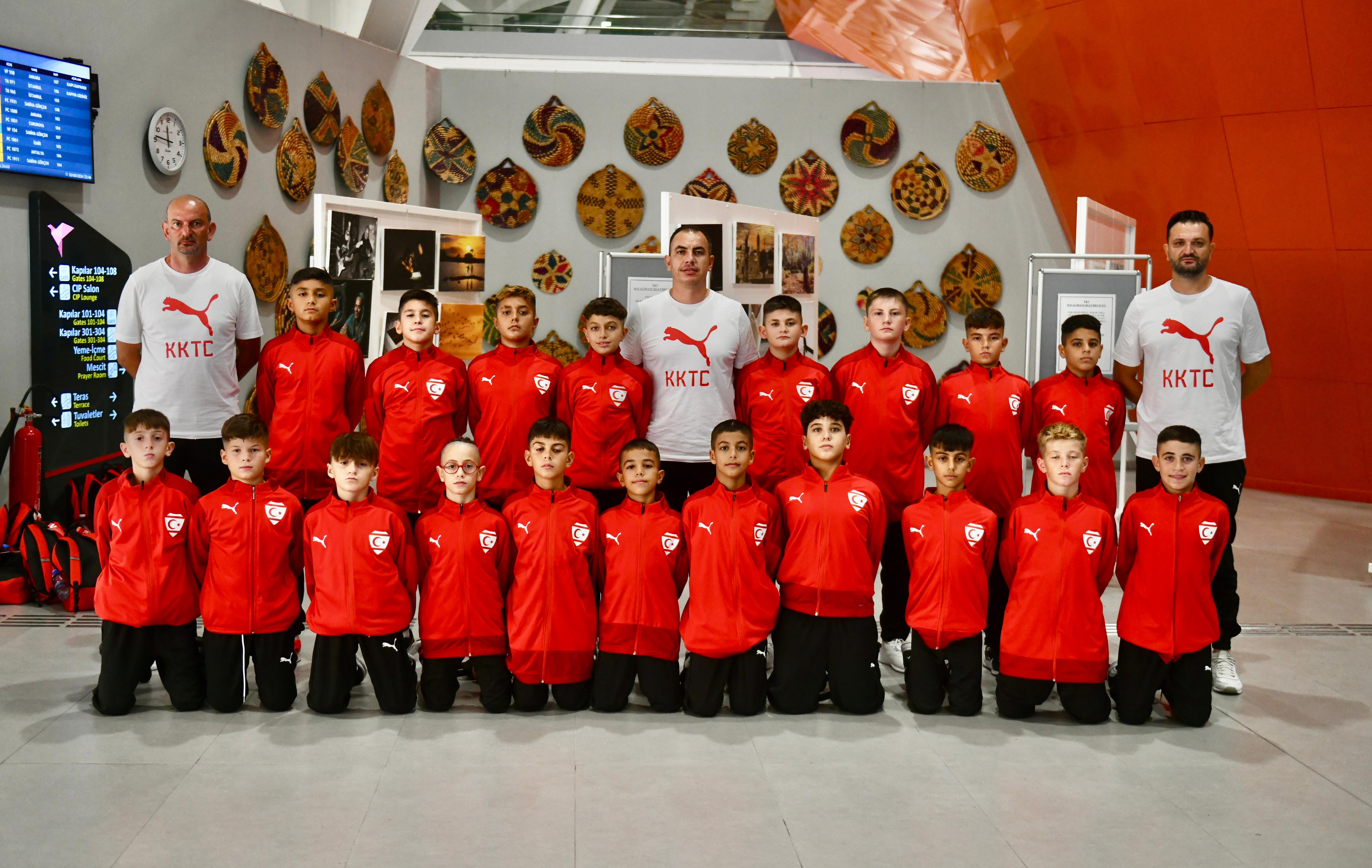 KKTC U12 Milli Takımı'nın Azerbaycan yolculuğu başladı